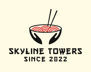 Japanese Ramen Bowl logo design