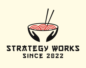 Japanese Ramen Bowl logo design