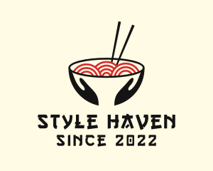 Japanese Ramen Bowl logo design