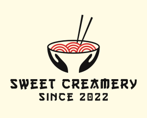 Japanese Ramen Bowl logo design