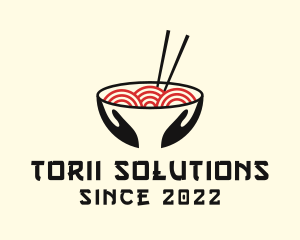 Japanese Ramen Bowl logo design