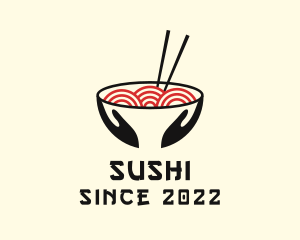 Japanese Ramen Bowl logo design