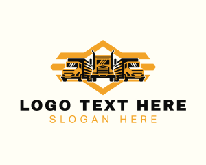 Distribution - Haulage Truck Cargo logo design