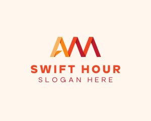 Hour - Corporate Business Letter AM logo design