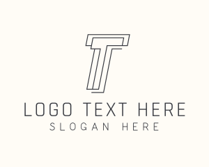 Thin - Architecture Slant Builder logo design