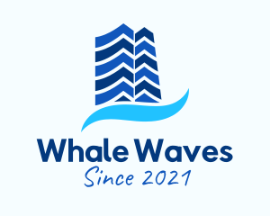 Blue Condominium Wave logo design