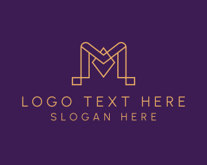 Luxury - Elegant Diamond Letter M logo design
