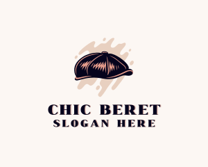 Vintage Beret Hat logo design