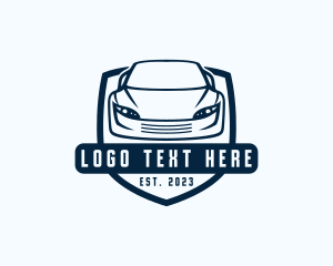 Car Dealer - Car Racing Shield logo design