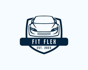 Car Dealer - Car Racing Shield logo design
