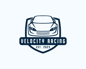 Car Racing Shield logo design