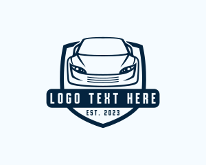 Sedan - Car Racing Shield logo design