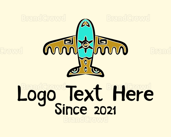 Native Airplane Travel Logo