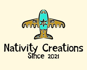 Native Airplane Travel  logo design