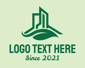 Metropolis - Green Eco Building logo design