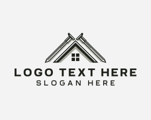 Roof - Roof Nail Construction logo design