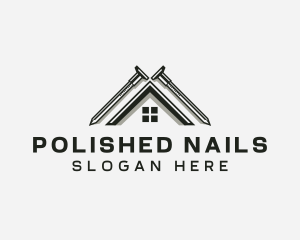 Roof Nail Construction logo design