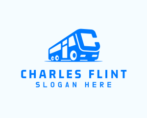 Bus Van Letter C logo design