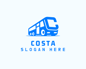 Bus Van Letter C logo design