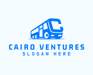 Bus Van Letter C logo design