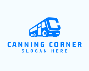 Bus Van Letter C logo design