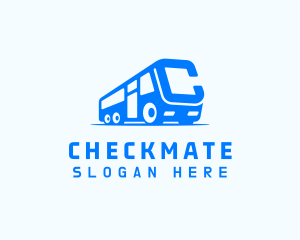 Bus Van Letter C logo design