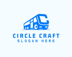 Bus Van Letter C logo design