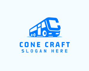 Bus Van Letter C logo design