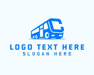 Bus - Bus Van Letter C logo design