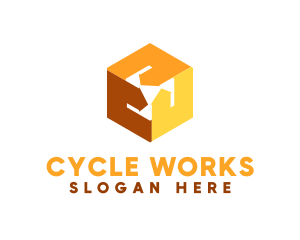Cycle - Arrow Cycle Box logo design