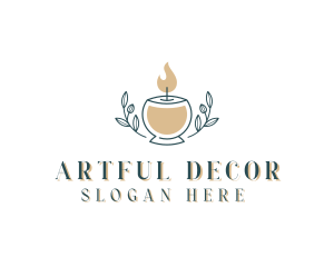 Decor - Candlelight Wreath Decoration logo design