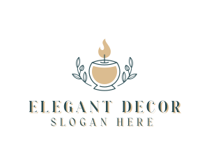 Decor - Candlelight Wreath Decoration logo design