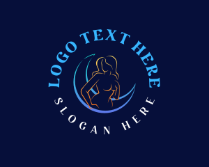 Undergarments - Beautiful Woman Crescent logo design