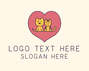 Animal - Heart Dog Cat Veterinary logo design