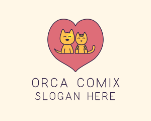 Veterinarian - Heart Dog Cat Veterinary logo design
