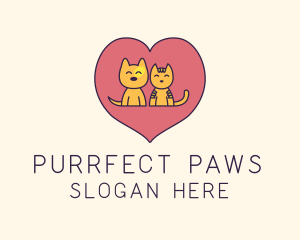 Heart Dog Cat Veterinary  logo design