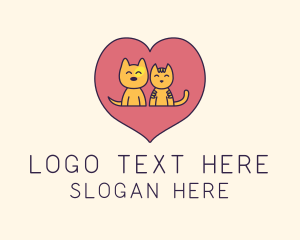 Pet - Heart Dog Cat Veterinary logo design