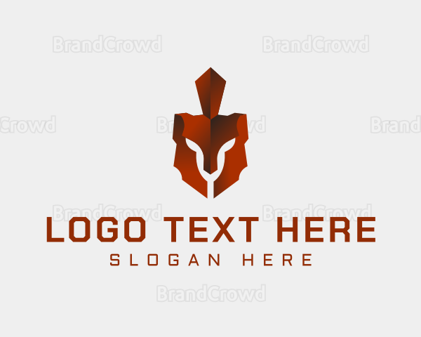 Soldier Spartan Helmet Logo