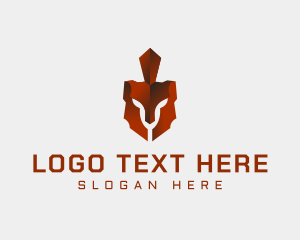 Medieval - Soldier Spartan Helmet logo design