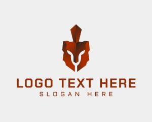 Online Game - Soldier Spartan Helmet logo design