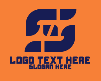 Modern Blue Letter S Logo