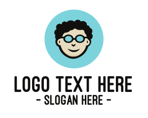 Male - Geek Eyeglass Boy logo design