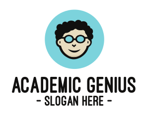Professor - Geek Eyeglass Boy logo design