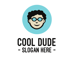 Dude - Geek Eyeglass Boy logo design