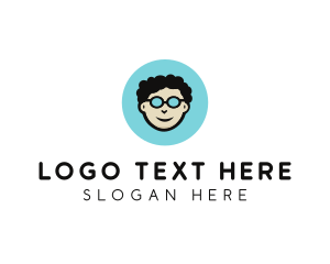 Eyeglass - Geek Eyeglass Boy logo design