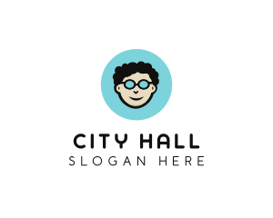 Mayor - Geek Eyeglass Boy logo design