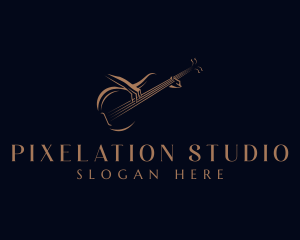 Bassist Guitarist Musician logo design