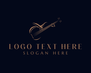 Bassist Guitarist Musician Logo