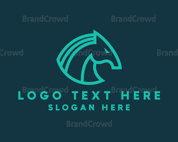 Modern Tech Trojan Horse Logo