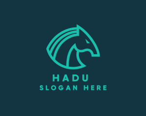 Modern Tech Trojan Horse  logo design